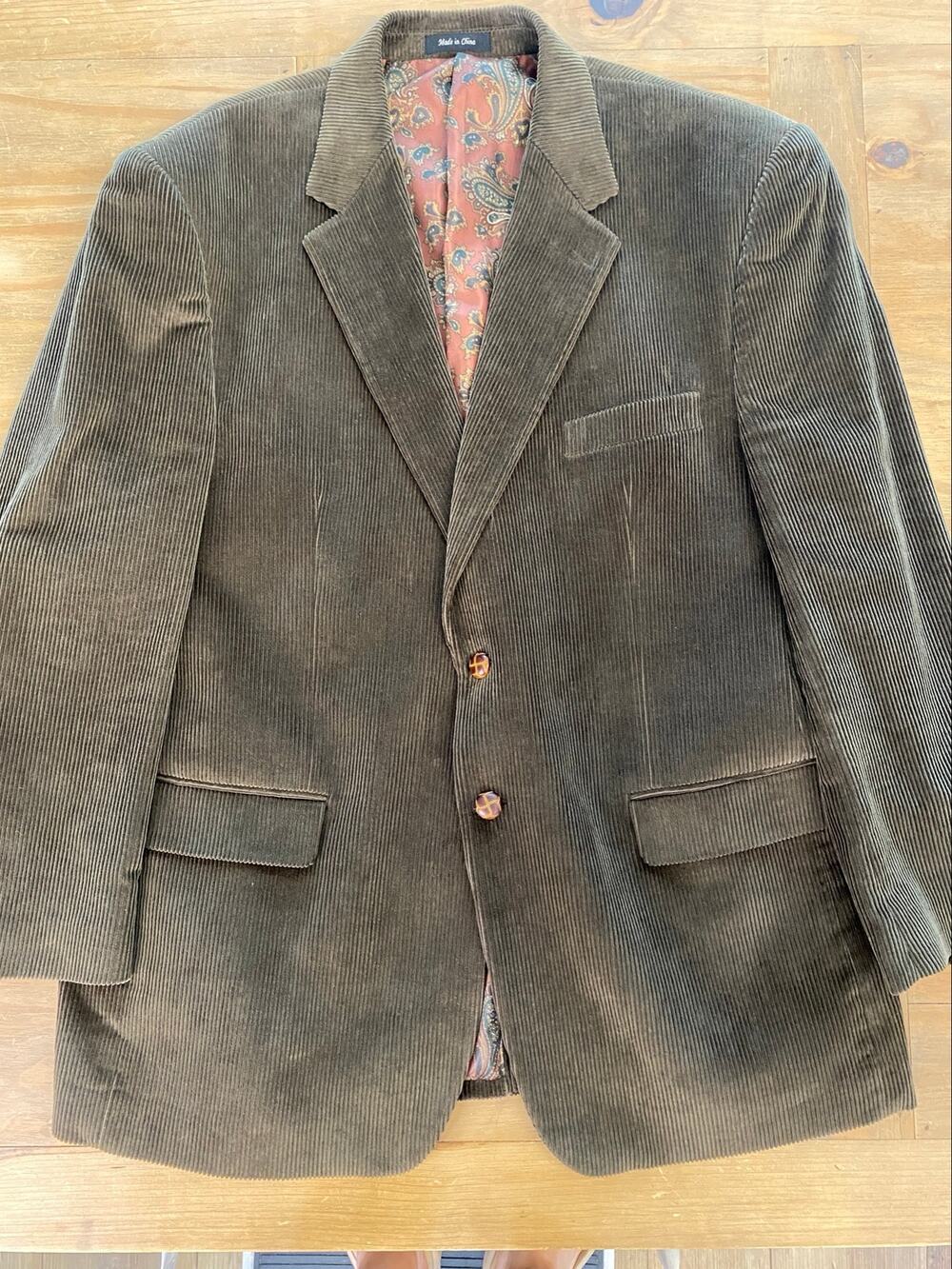 Ralph Lauren corduroy blazer men’s dark brown size 46 regular